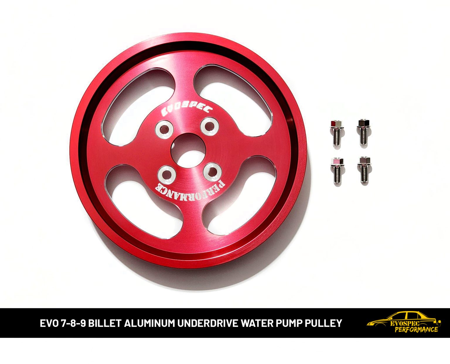 Billet Aluminum Underdrive Water Pump Pulley – Evo 4/5/6/7/8/9