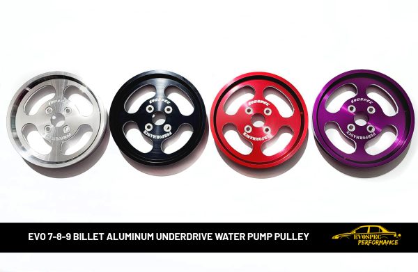 Billet Aluminum Underdrive Water Pump Pulley – Evo 4/5/6/7/8/9